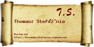 Thomasz Stefánia névjegykártya
